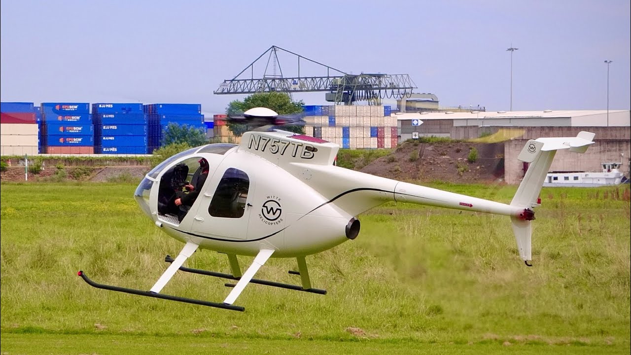 XXL Witte Hughes 500 E Full Carbon Turbine RC Helicopter Flight Demonstration