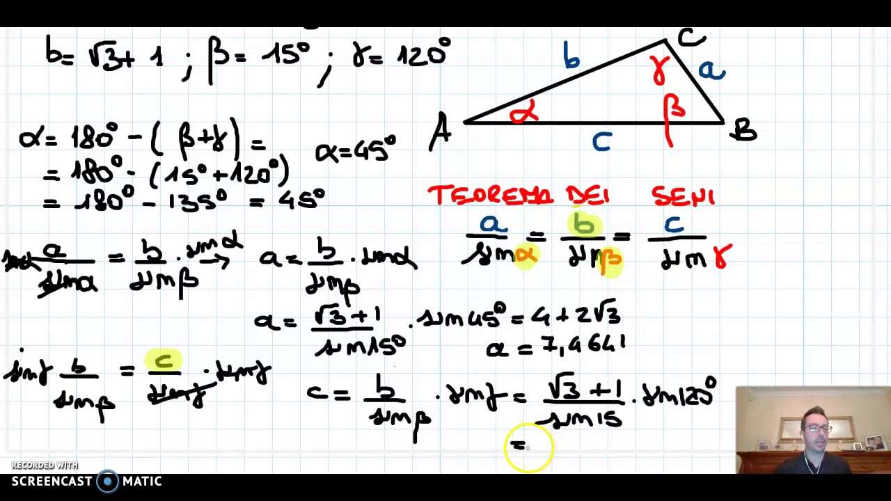 Triangoli qualunque: esercizi parte prima