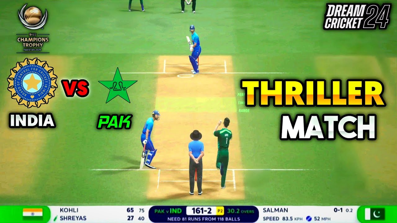 India vs Pakistan | ICC Champions trophy match highlights | Dream Cricket 25 | Dc25 | ✓ |