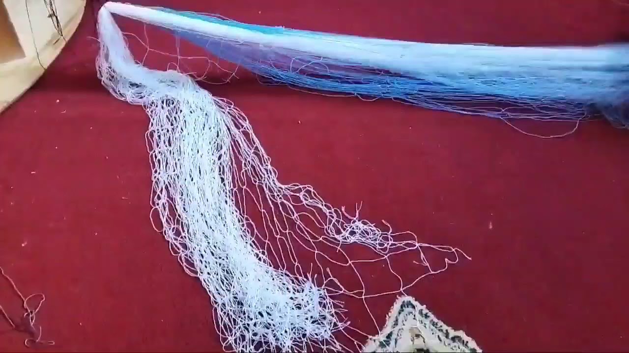 جانب مختصر عن كيفية خياطة شبكة ثلاث أوجه (التريماي)..شبكة صيد السبية و الصول و الراية....