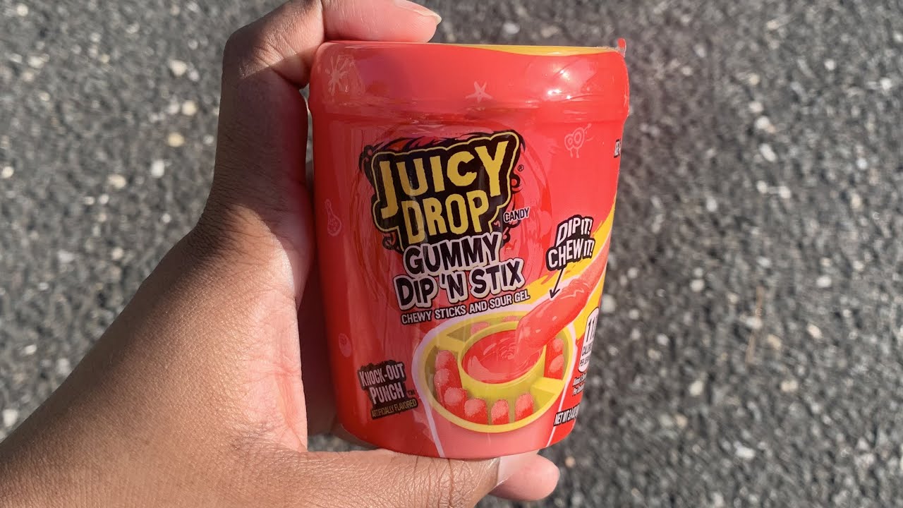 New Juicy Drop Gummy Dip &lsquo;N Stix Candy 😋 yummy juicy gummy