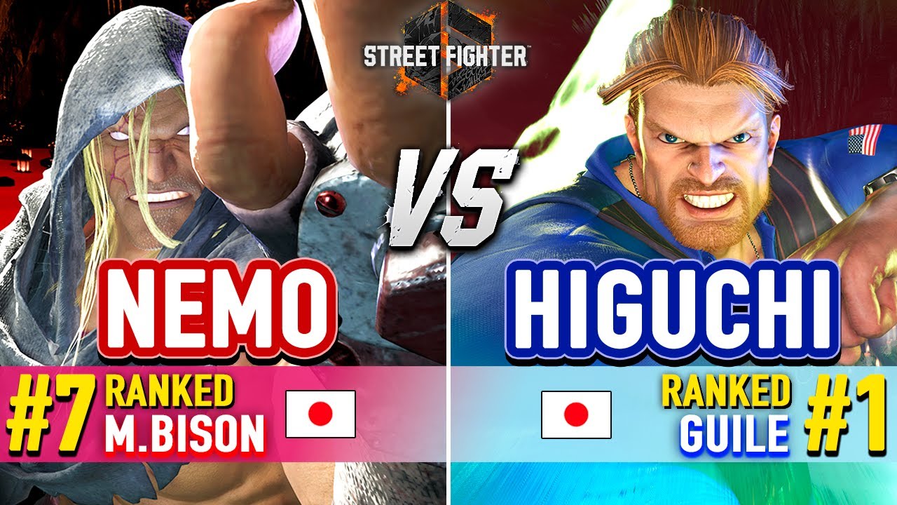 SF6 🔥 NEMO (#7 Ranked M.Bison) vs HIGUCHI (#1 Ranked Guile) 🔥 Street Fighter 6 High Level Gameplay