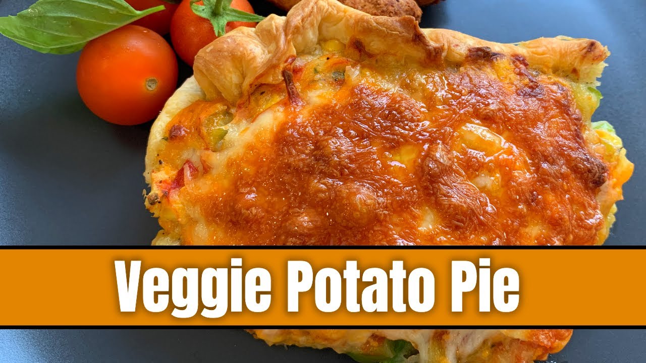 Vegetable pie with puff pastry recipe | Vegetarian Pot Pie | Potato and Veggie puff pastry pie