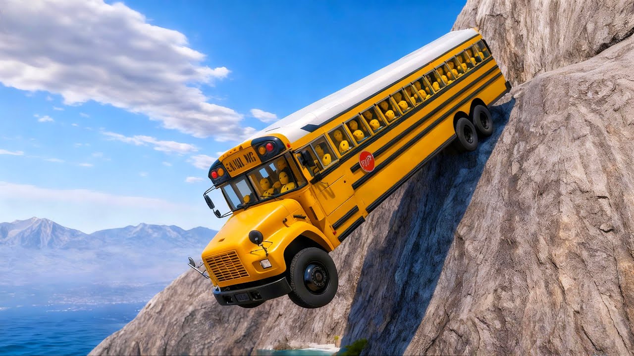 Epic Cliff drop 💥 deadly  mountains | Beamng drive adventure #57!