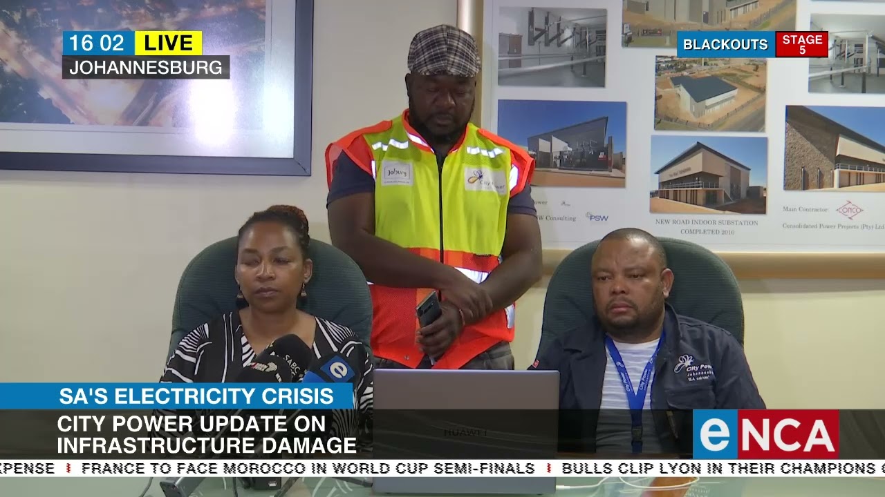 City Power update on infrastructure damage