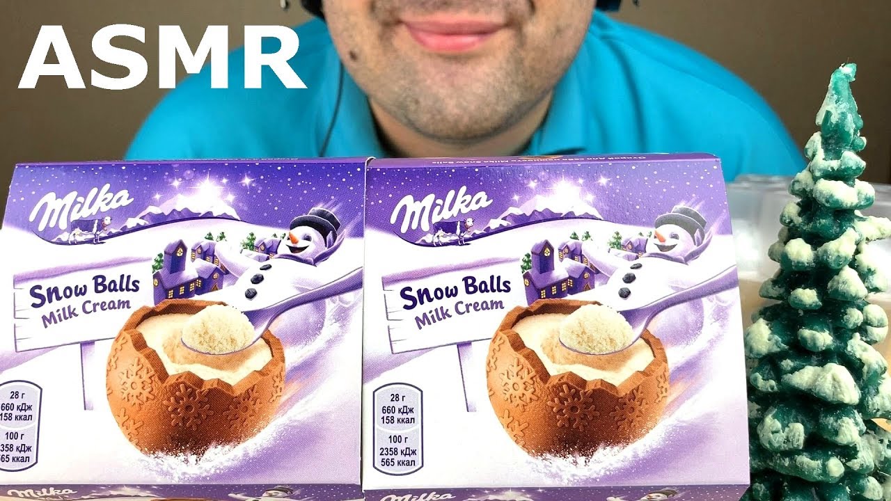 ASMR MILKA CHOCOLATE SNOWBALLS CHRISTMAS PARTY (Eating Sounds) Mukbang NO TALKING
