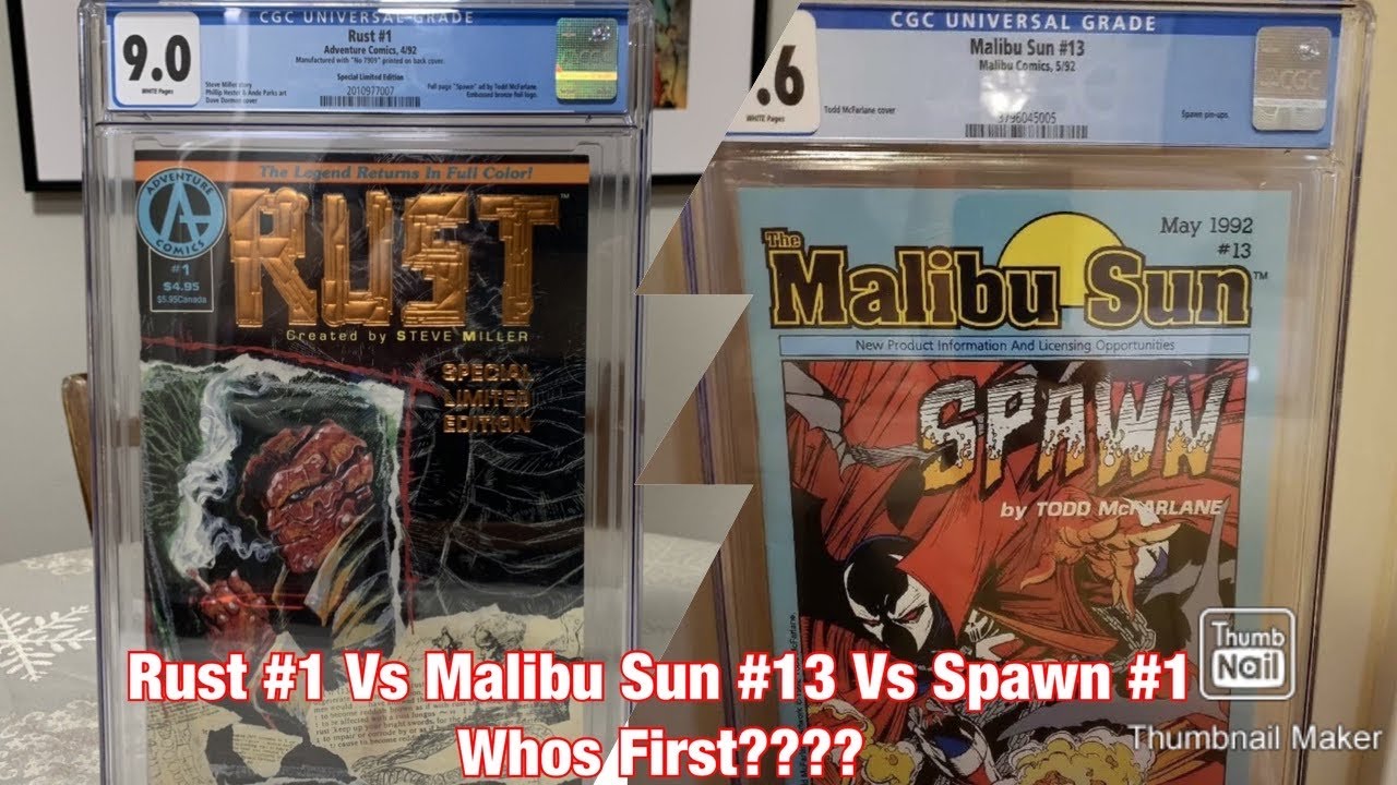 CGC Unboxing Rust #1 vs Malibu Sun #13 vs Spawn #1 What&rsquo;s Is First Appearance? 🤔 #keyissuecomics