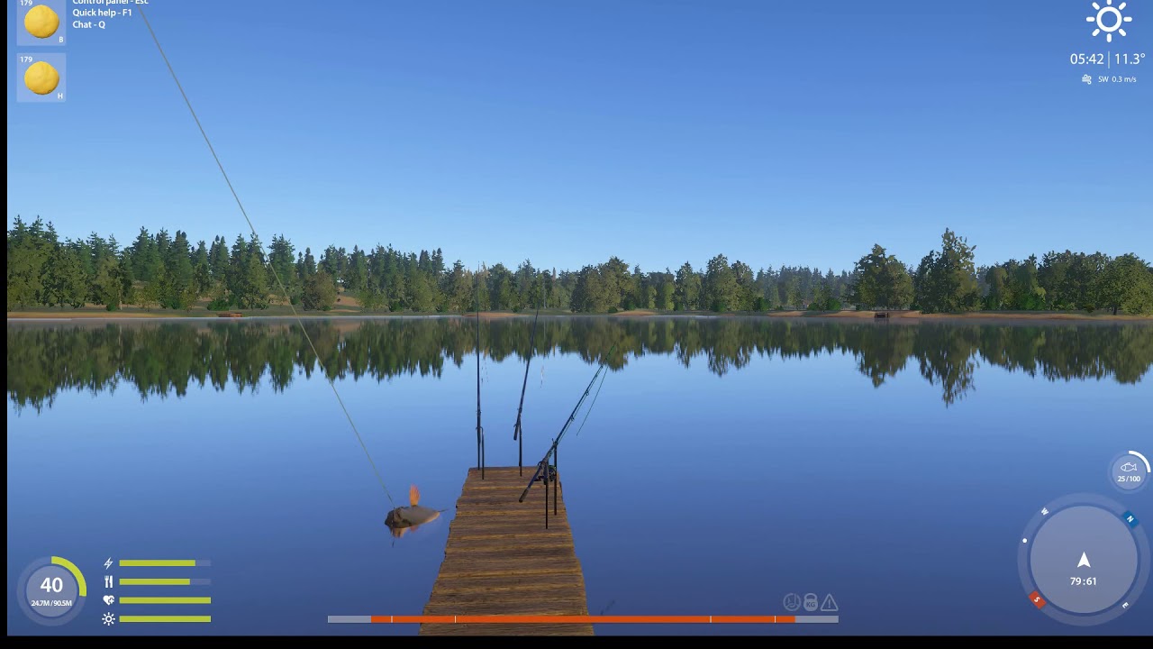 Russian fishing 4 Telescopic trophy leather Amber lake  R.I.P