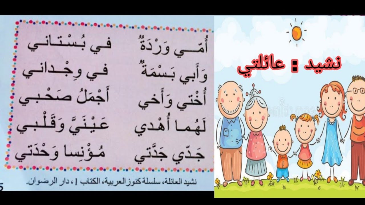نشيد امي وردة في بستاني مرشدي في اللغة العربية  المستوى الثاني