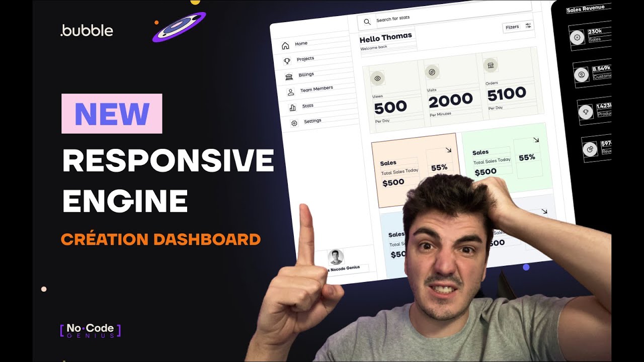 New Responsive Engine | Bubble.io - Création d'un dashboard