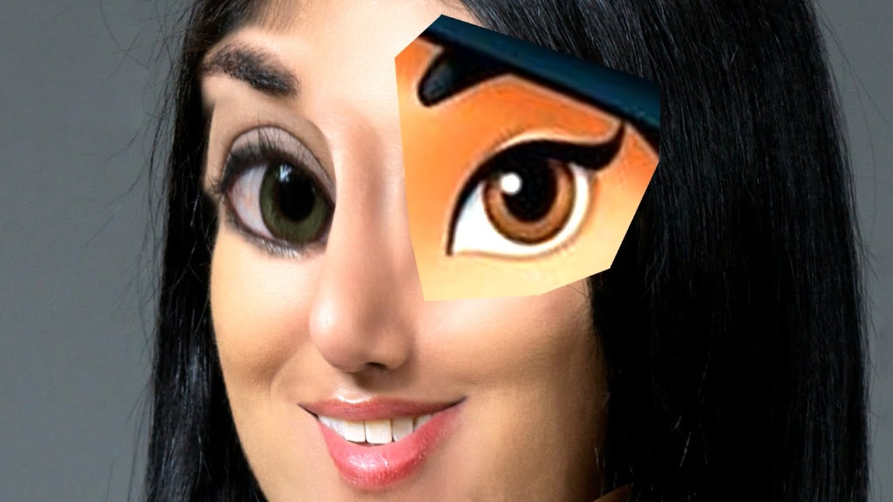watch her become PRINCESS JASMINE from ALADDIN!