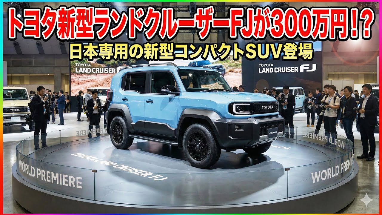【衝撃】トヨタ新型ランドクルーザーFJが300万円！？日本専用の新型コンパクトSUV登場