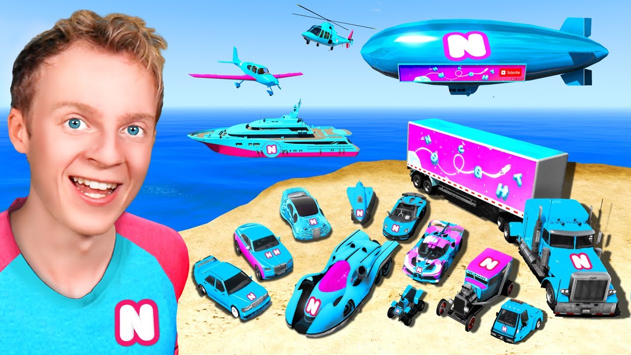 Коллекционирую МАШИНЫ ИЗ YOUTUBE в GTA 5!