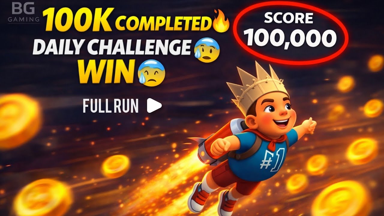 Daily Challenge 100K Completed 🔥 | Full Run Gameplay | Subway Surfers @BGGamingBAK 