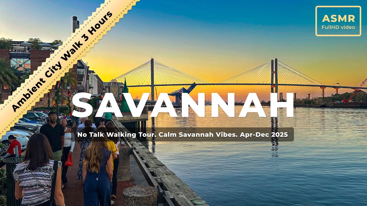 Savannah GA Walking Tour - 3 Hours Relaxing Ambient Walk