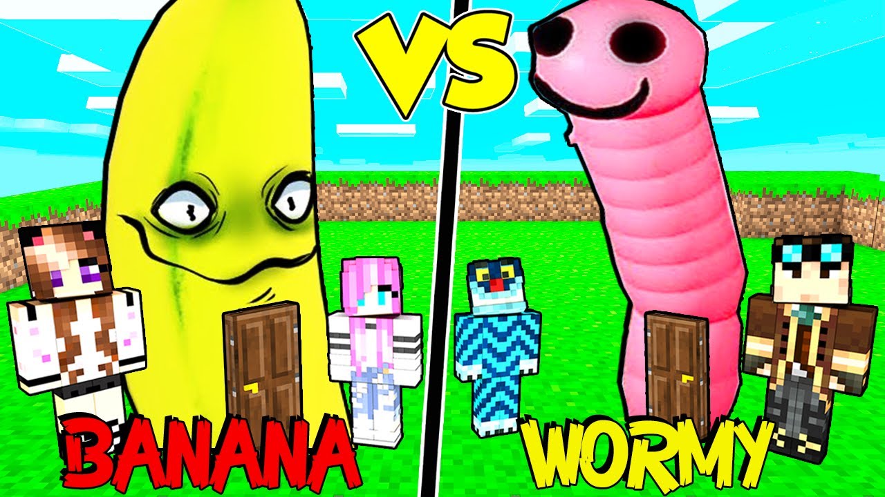 CASA BANANA CONTRO CASA WORMY SU MINECRAFT!!