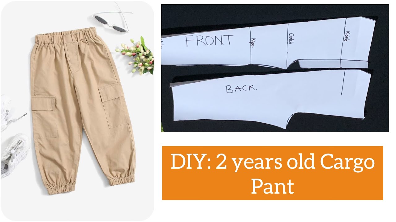 HOW TO DRAFT A CARGO PANT PATTERN | DIY: EASY CARGO TROUSER FOR KIDS TUTORIAL