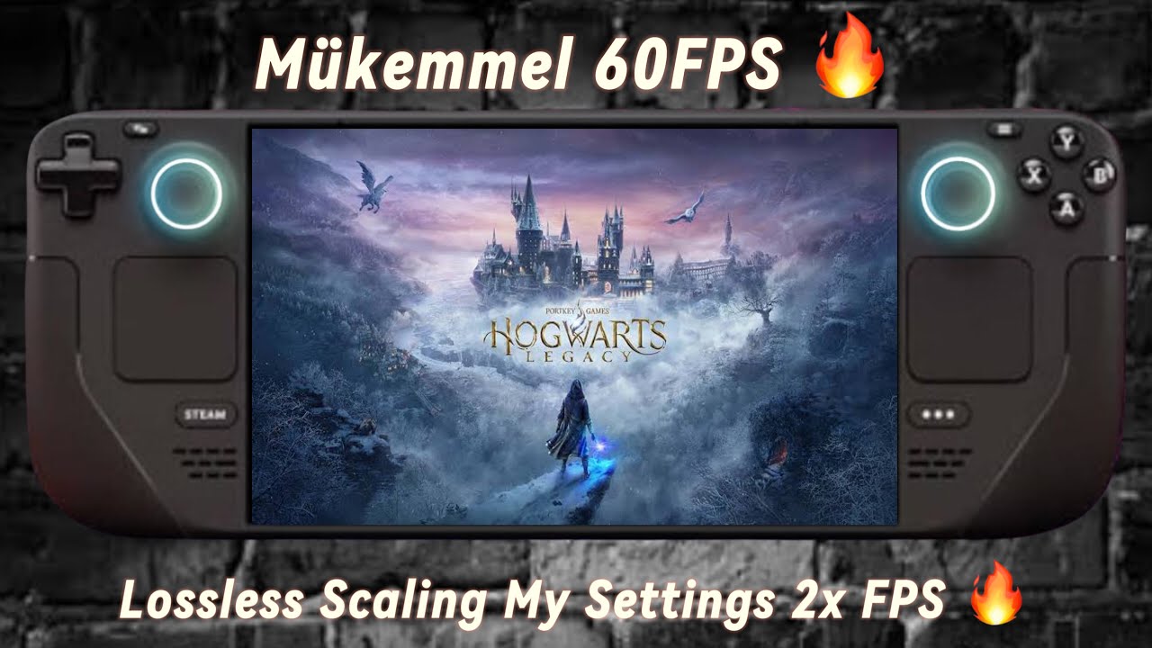 Steam Deck Cihazında 60 FPS Hogwarts Legacy Oynamak !  Lossless Scaling ile Performans Testi