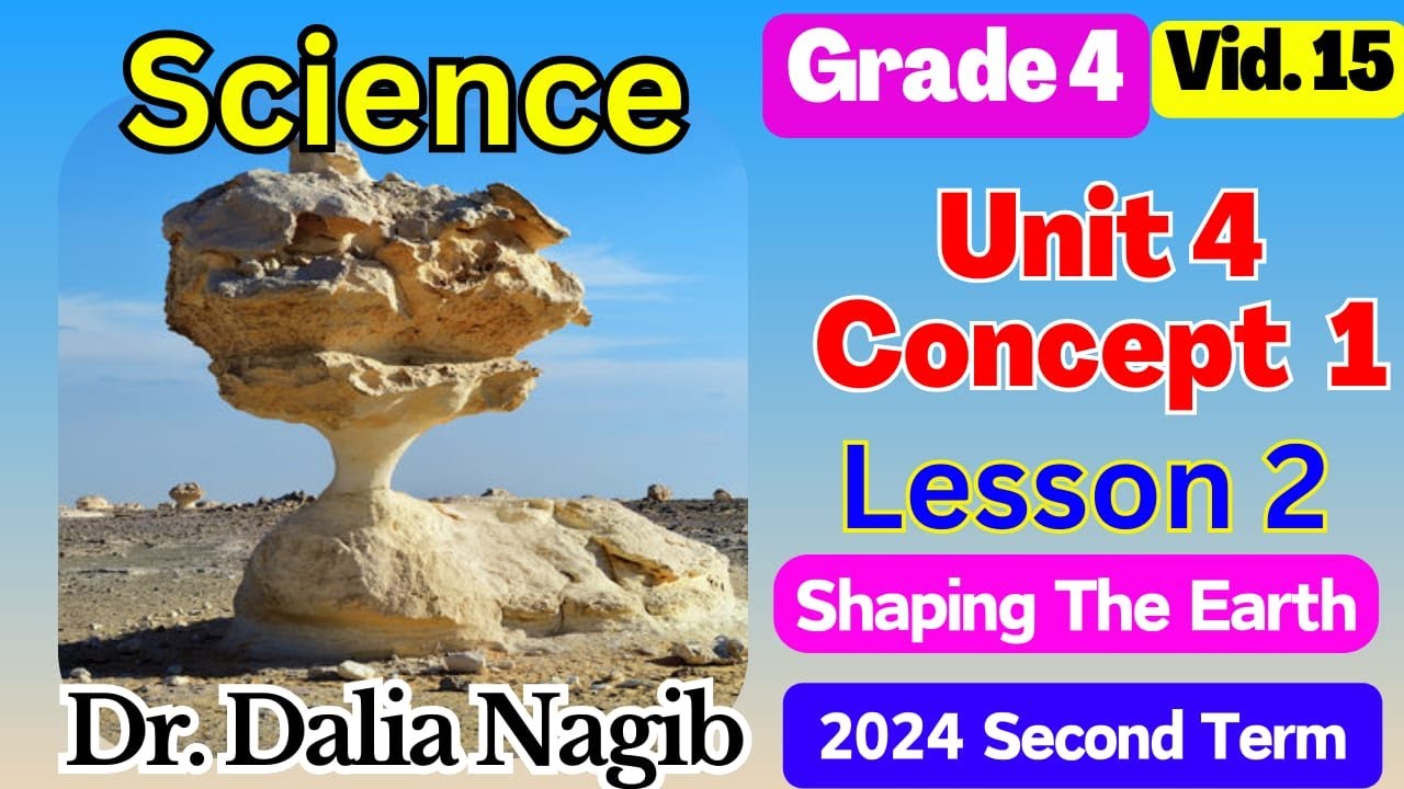 Science Grade 4 Unit 4 Concept 1 Lesson 2  Shaping The Earth  2024  ساينس رابعه ابتدائي ترم ثاني