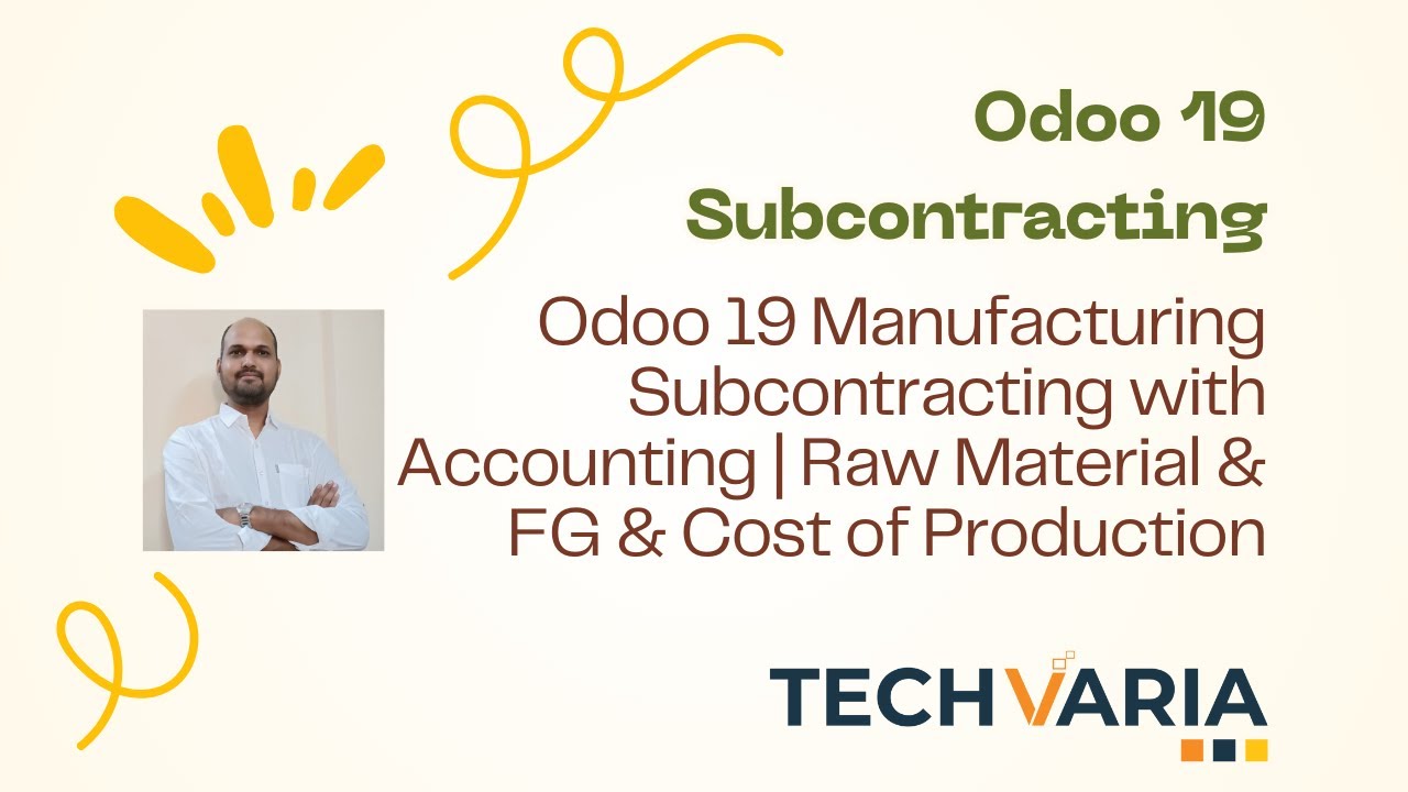 Odoo 19 Производственный субподряд с бухгалтерским учётом | Сырьё, FG и себестоимость продукции