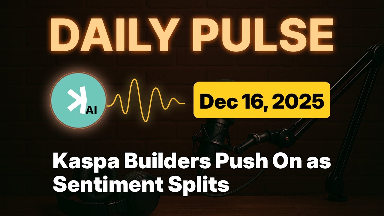 Kaspa Daily (Dec 16) - Kaspa Builders Push On as Sentiment Splits