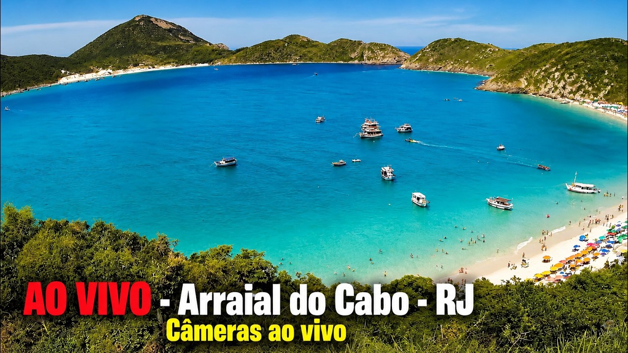🔴 AO VIVO: Arraial do Cabo AGORA 🇧🇷 | Praia em Tempo Real