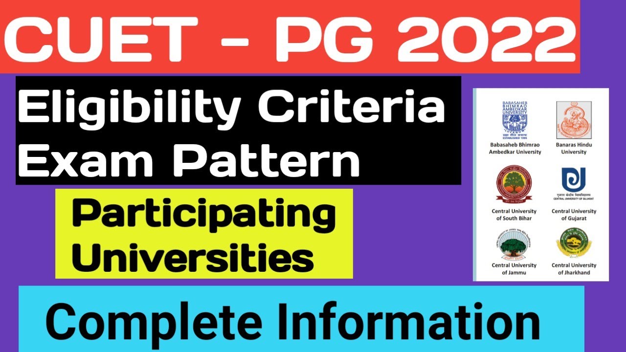 CUET PG Admission 2022 - Application form - Complete Details