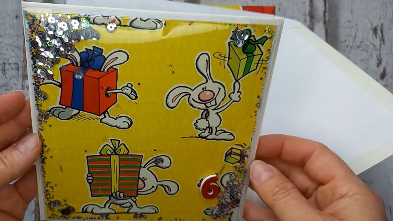schnelle und einfache Variante der Schüttelkarte = Basteln für Anfänger*innen :0)