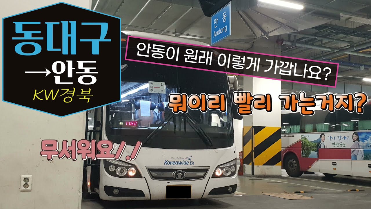 고속버스 동대구터미널→안동터미널 운행영상(Express Bus, Dongdaegu→Andong)