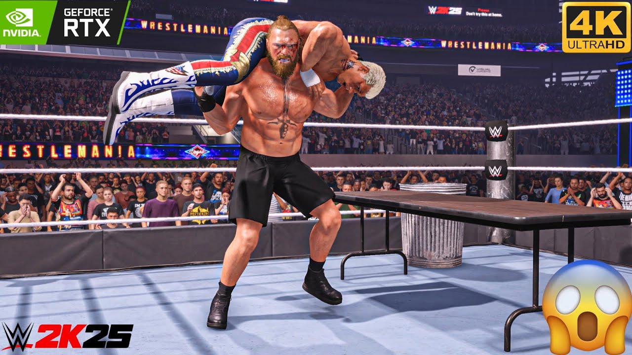 WWE 2K25 - New Brock Lesnar Vs Cody Rhodes - WWE Championship Match at WrestleMania 41 | RTX 4060