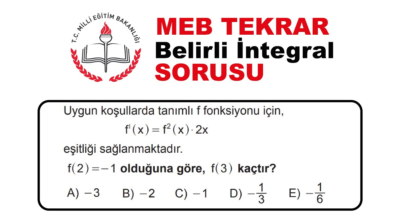 Meb Tekrar Belirli İntegral Sorusu #integral
