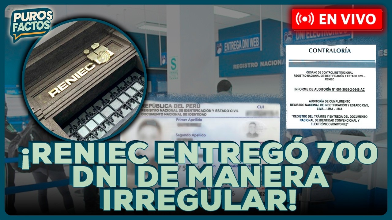 🚨 #ENVIVO | ¡RENIEC ENTREGA 700 DNI IRREGULARES! #PUROSFACTOS