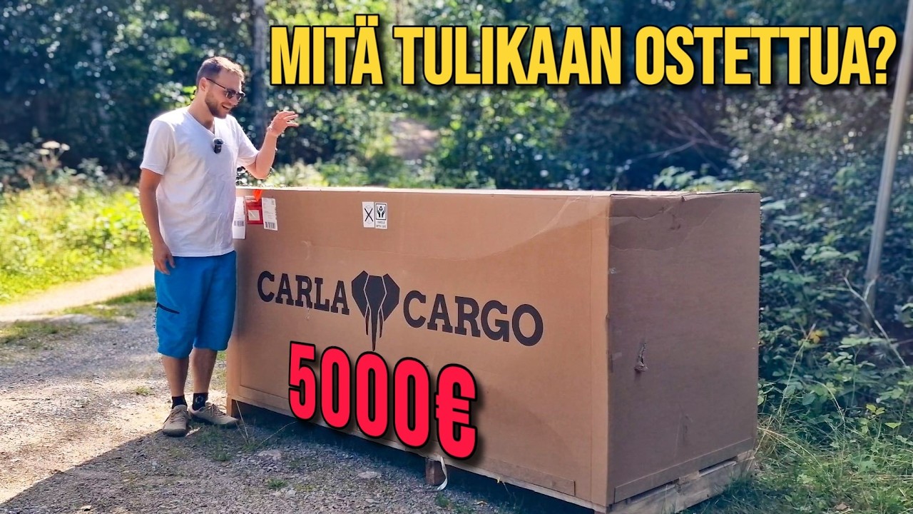 5000€ polkupyörän peräkärry unboxaus | Carla Cargo
