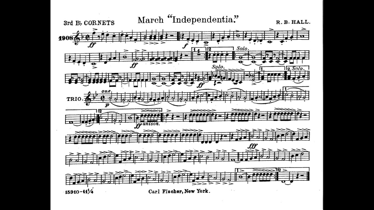 MARCH INDEPENDENTIA - Bb CORNET 3