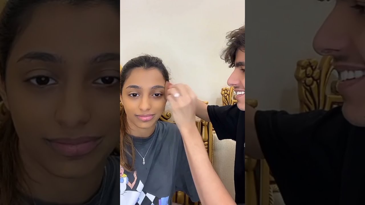 بث اليوم خالد يعمل ميك اب لهديل الجزء الثالث ومقاطع هديل زمان شوفوا كيف كان شكلها 🥰❤️ هديل وخالد