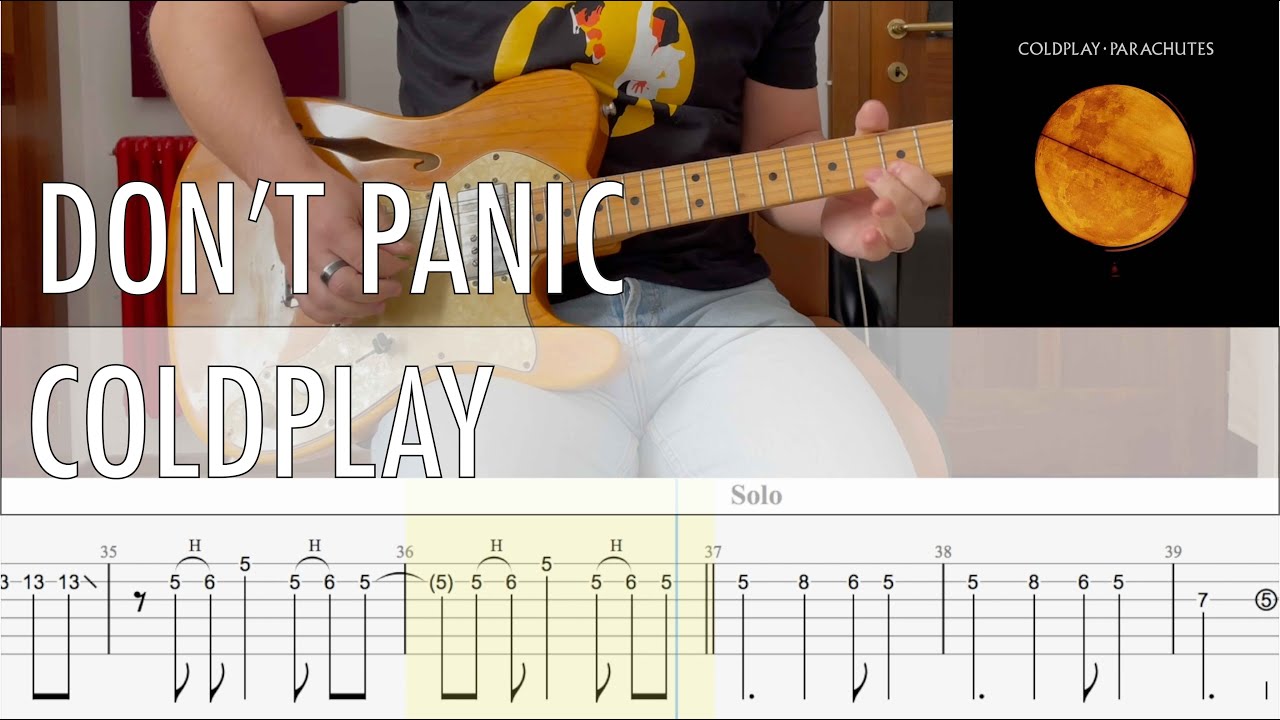 Don't Panic Coldplay Cover • Guitar Tab • Tutorial • Lesson