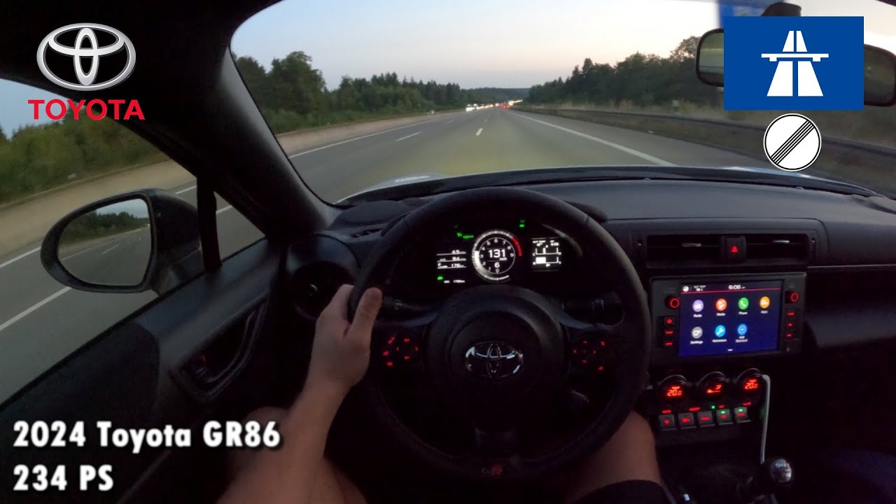 Ultimate Night POV Drive | 2024 Toyota GR86 | 234 PS | ASMR | German Autobahn | Topspeed | Stuttgart