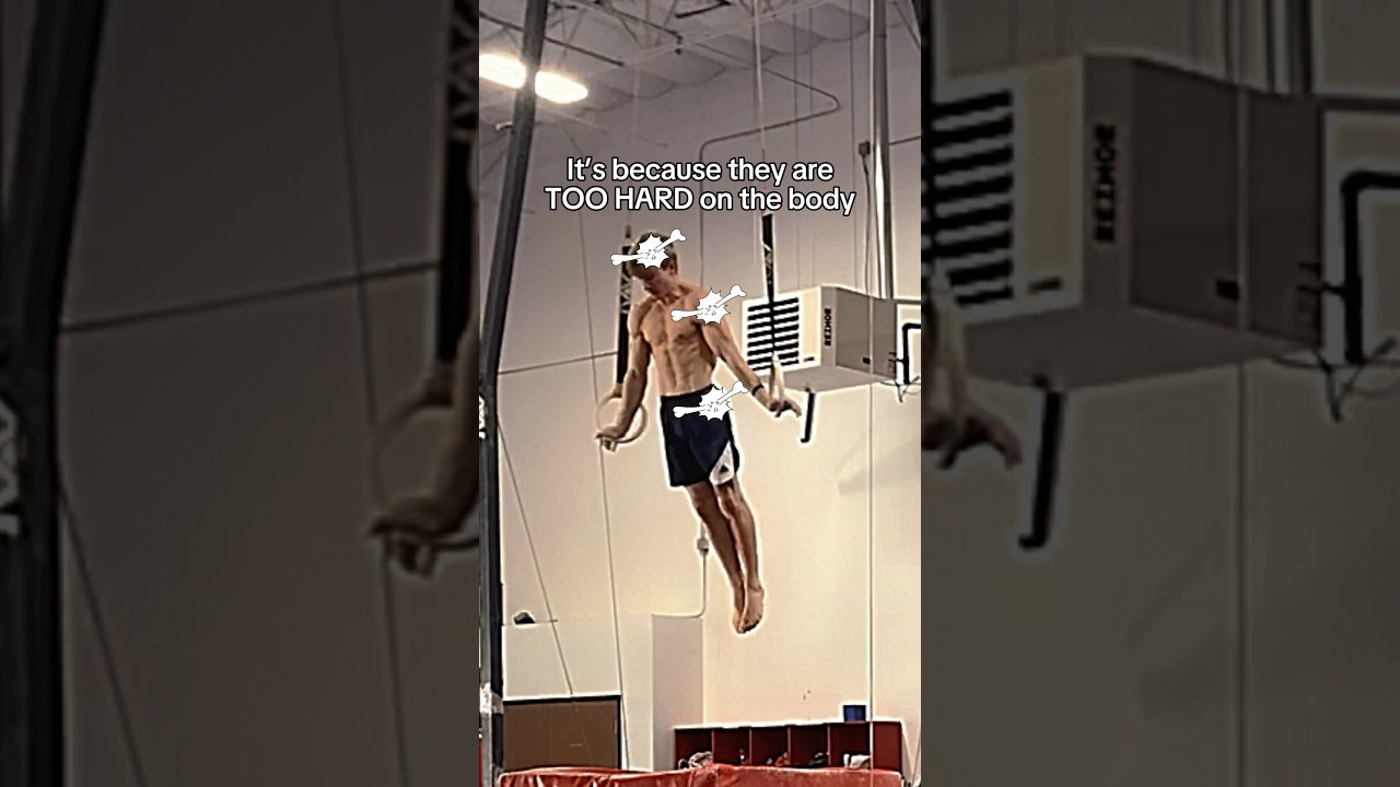These Rings Skills were Banned 🤯 #gymnastics #gymnast #rings #strength #strong #skill #ironcross