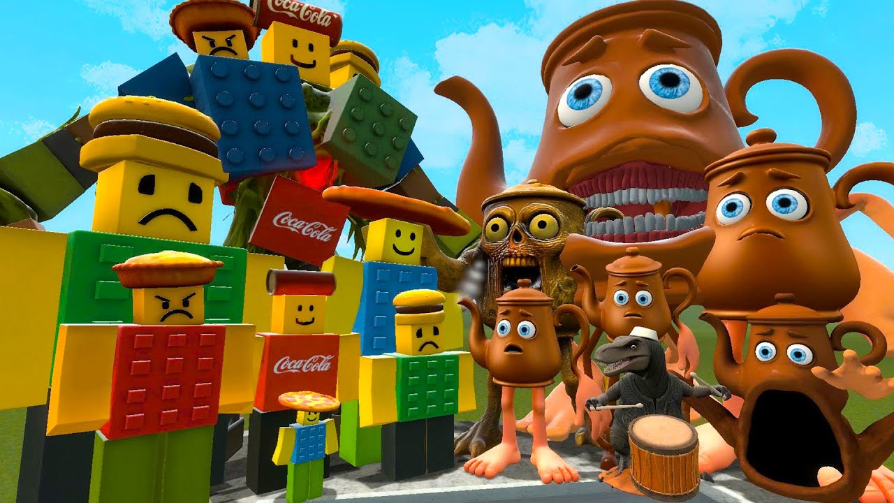 EVOLUTION OF NEW ROBLOX NOOBINI FROM STEAL A BRAINROT VS ALL TA TA TA SAHUR SAHUR In Garry's Mod!