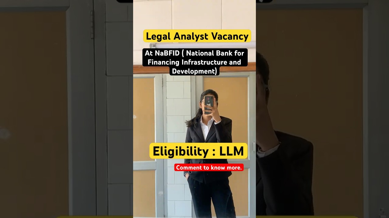 Legal Analyst Vacancy at NaBFID | Apply now | #job #jobsafterllb #jobs #jobsinindia