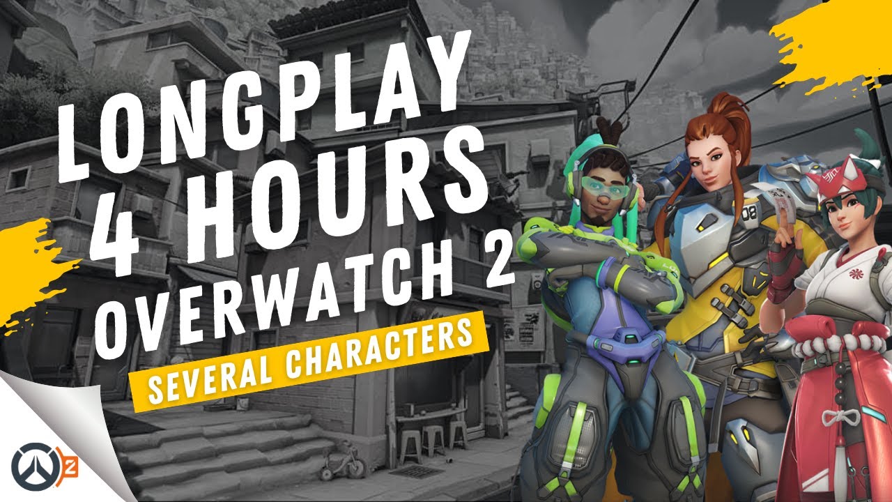 *4 Hours* Overwatch 2 No Commentary Longplay Gameplay several characters