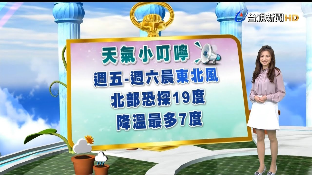 台視新聞氣象主播周瑜茹 晚間新聞氣象播報(2018/11/8)