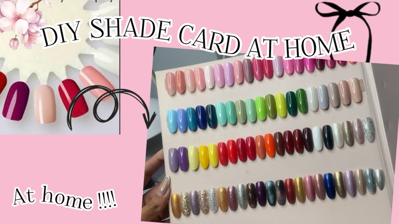 How to make DIY gel polish shade card at home💗💅