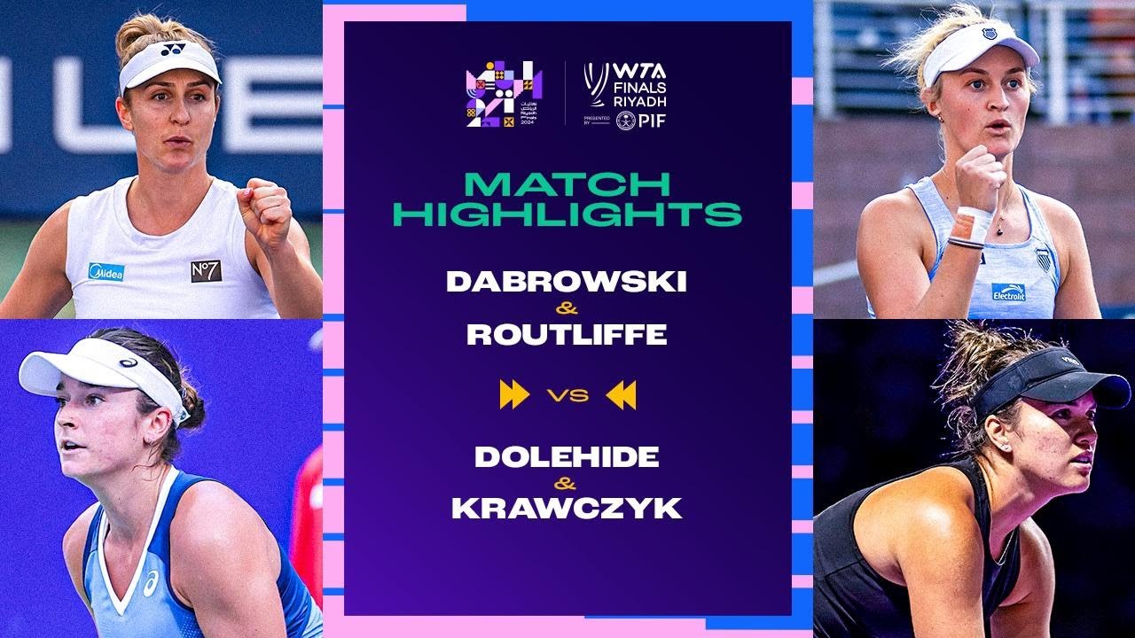 Дабровски и Раутлифф против Кравчика и Долхайда | Групповой этап финала WTA 2024 в Эр-Рияде | Обз...