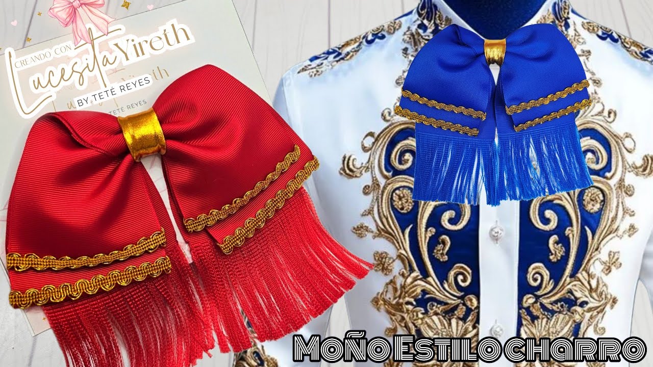 Moño charro /Nuevo moño charro con listón de 7.5 cm/#moños #charro #tutorial #facil