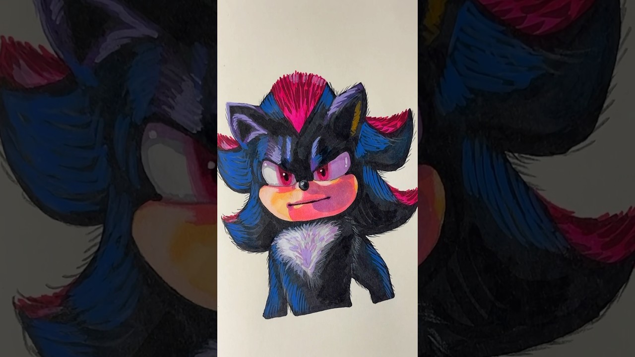 drawing shadow the hedgehog #ardrawing