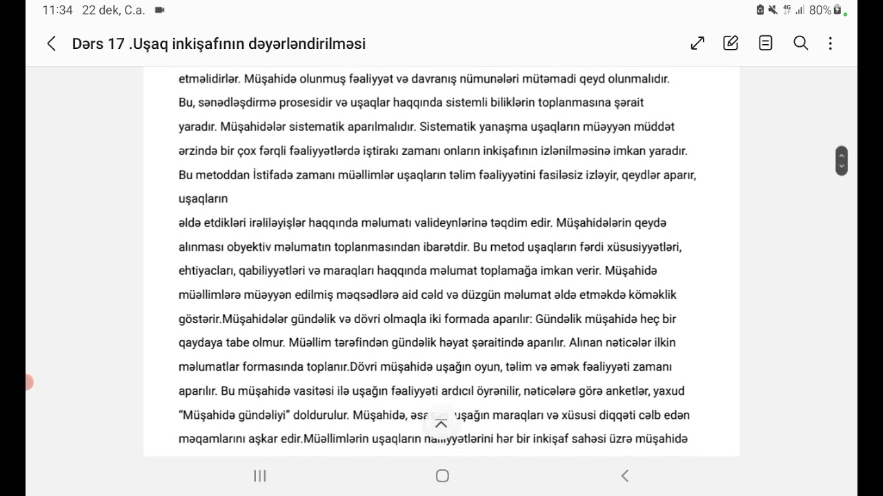 Uşaq inkişafının  dəyərləndirilməsi