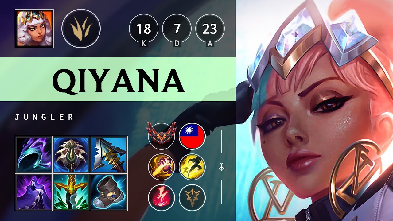 Qiyana Jungle vs Lillia: Legendary - TW Grandmaster Patch 14.18
