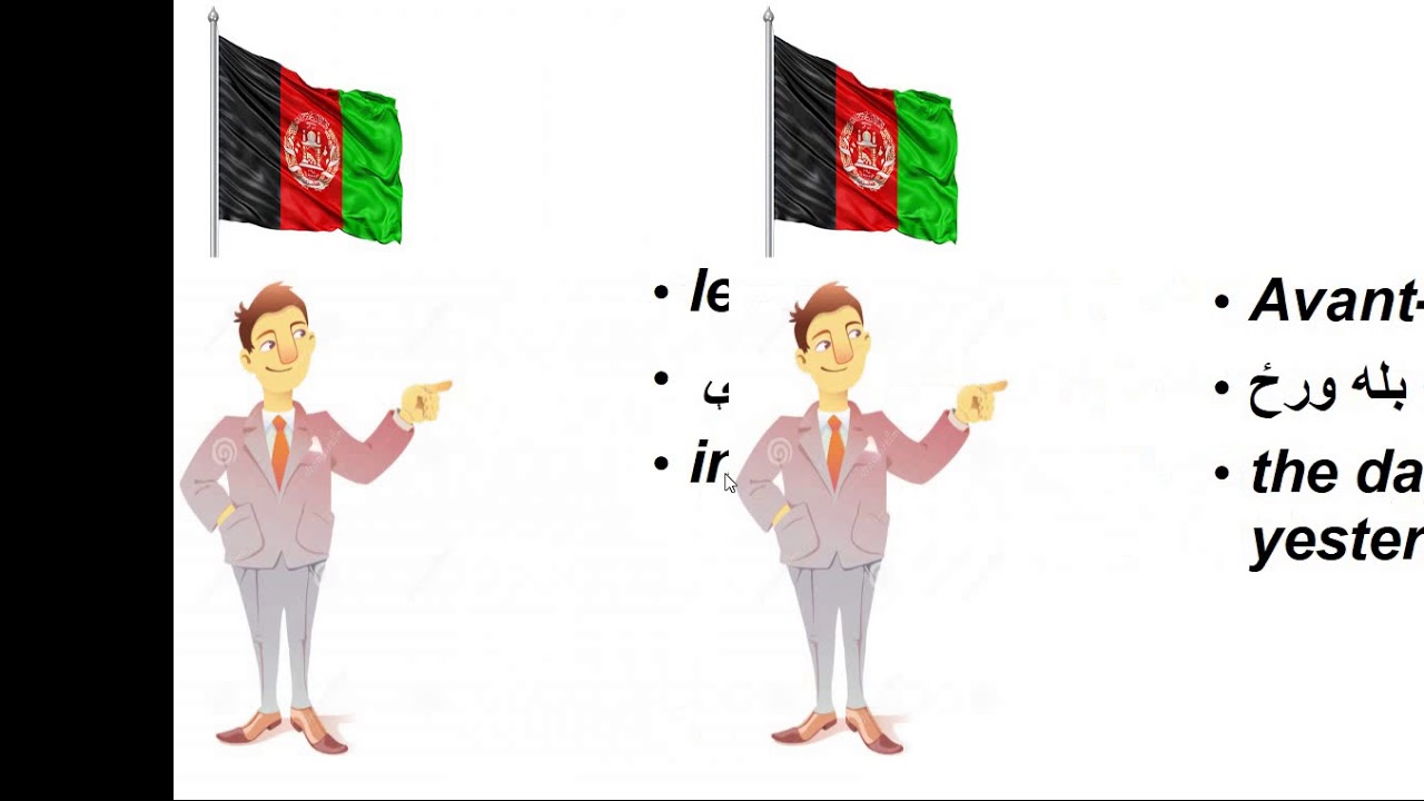 learn French Vocabulary with Pashto and English!