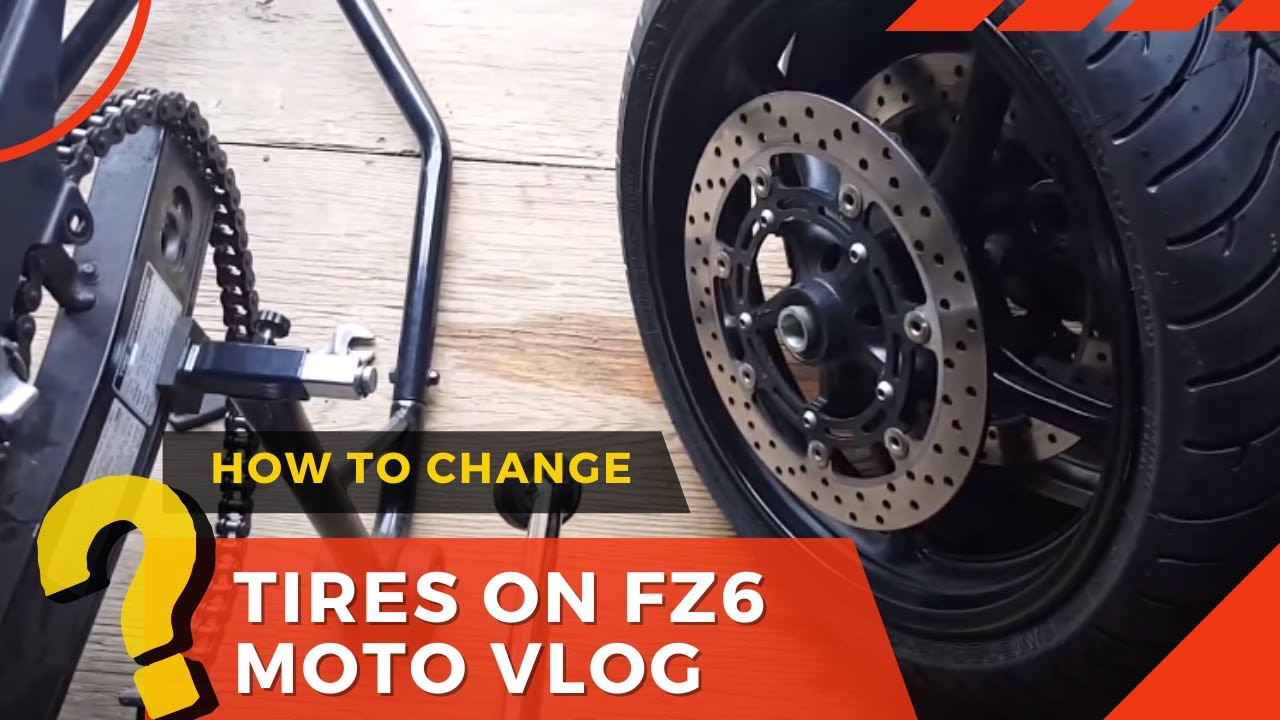 How To Remove / Change Tires On FZ6 Moto Vlog | Yamaha FZ6 Tires Replacement